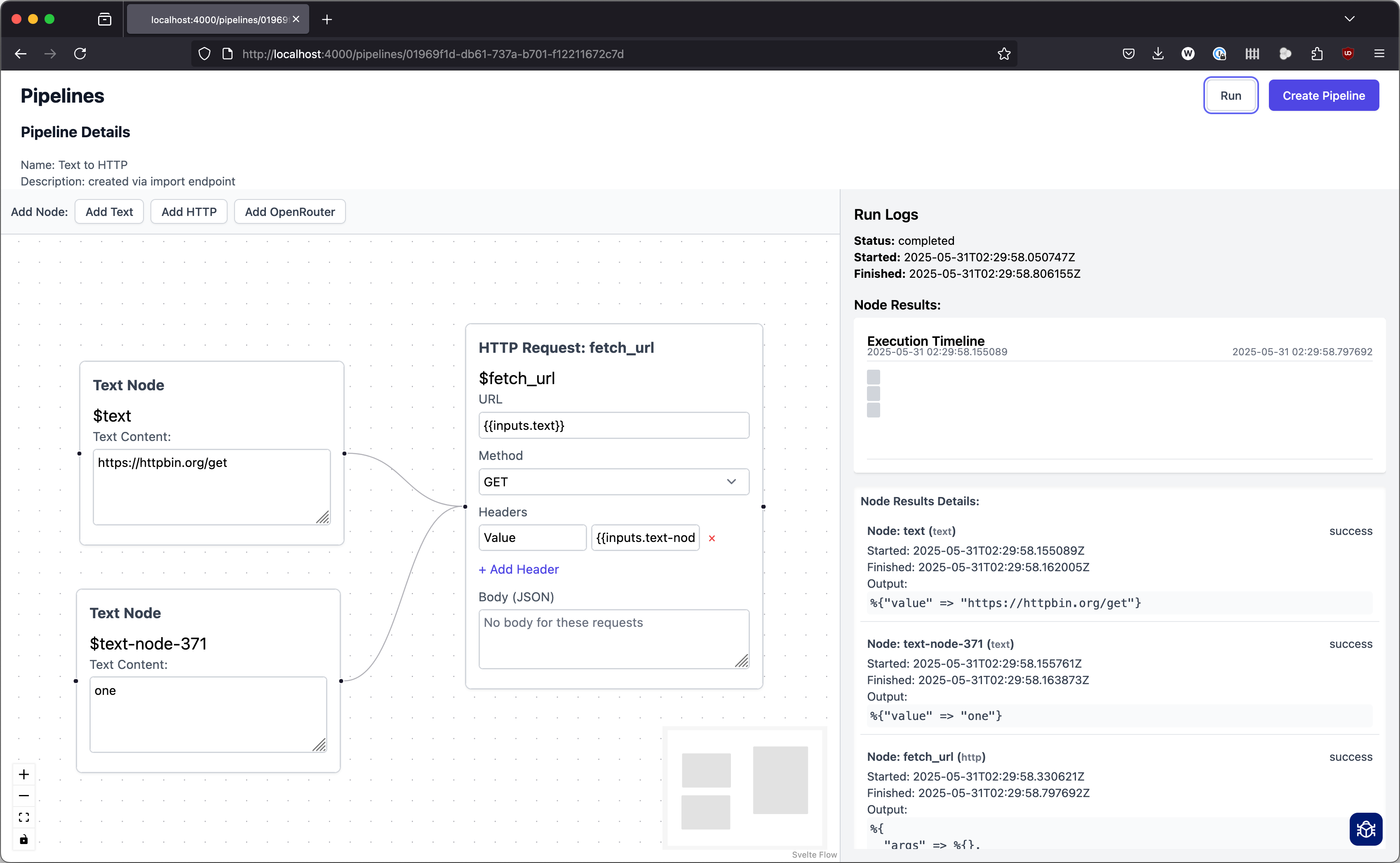 Pipeline UI